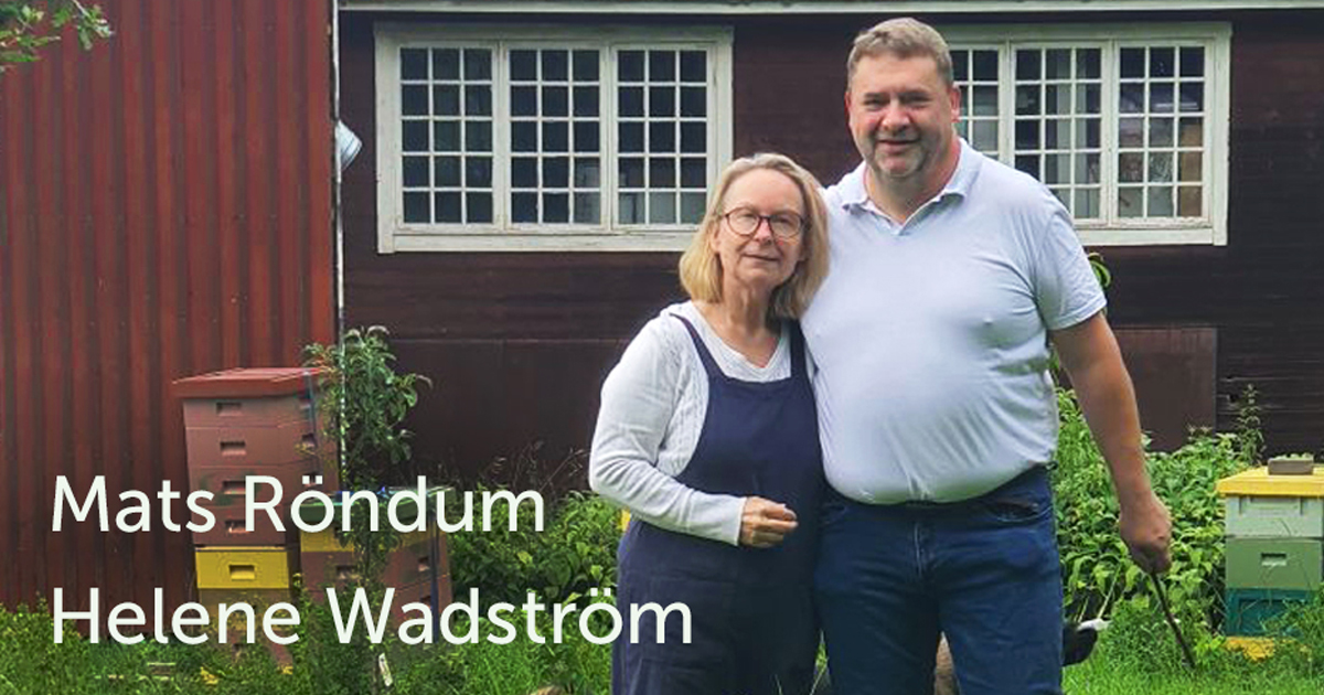 Biodlingsentusiasterna Helene Wadström och Mats Röndum