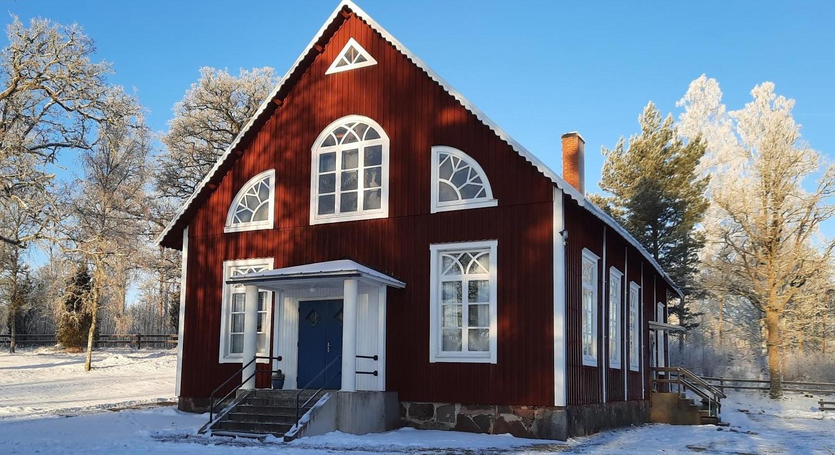 Mamrelunds missionshus i vinterskrud