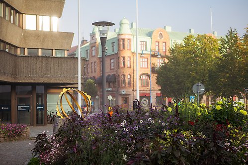 Vetlanda centrum i morgondimma